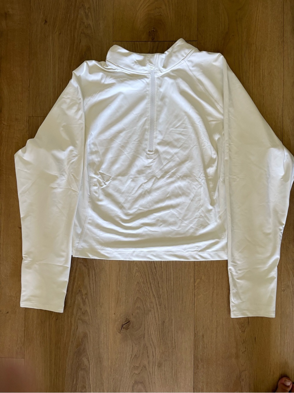 Old Navy White Long-Sleeve Half-Zip Pullover